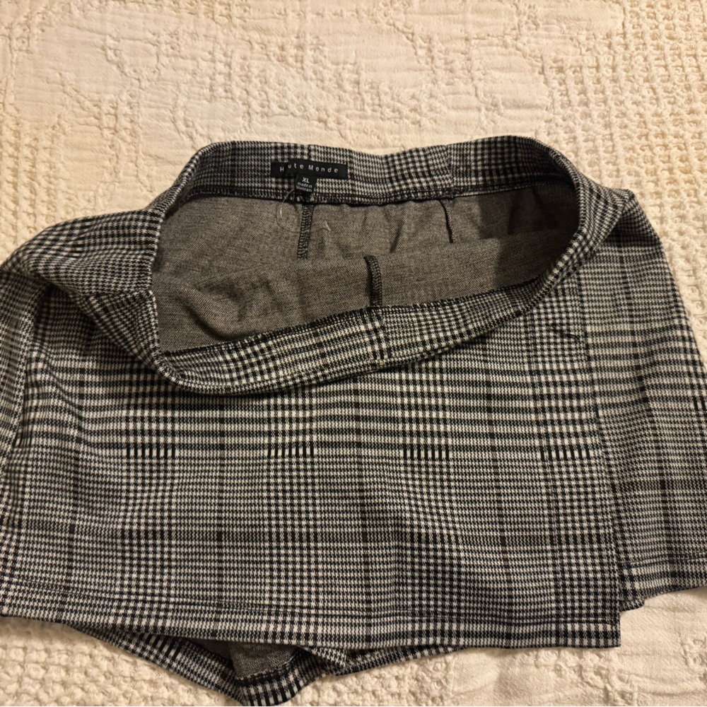 Haute Monde plaid skort XL